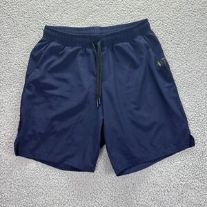 UNRL Swim Shorts Mens Medium Navy Stretch High Rise Elastic Waist Drawstring